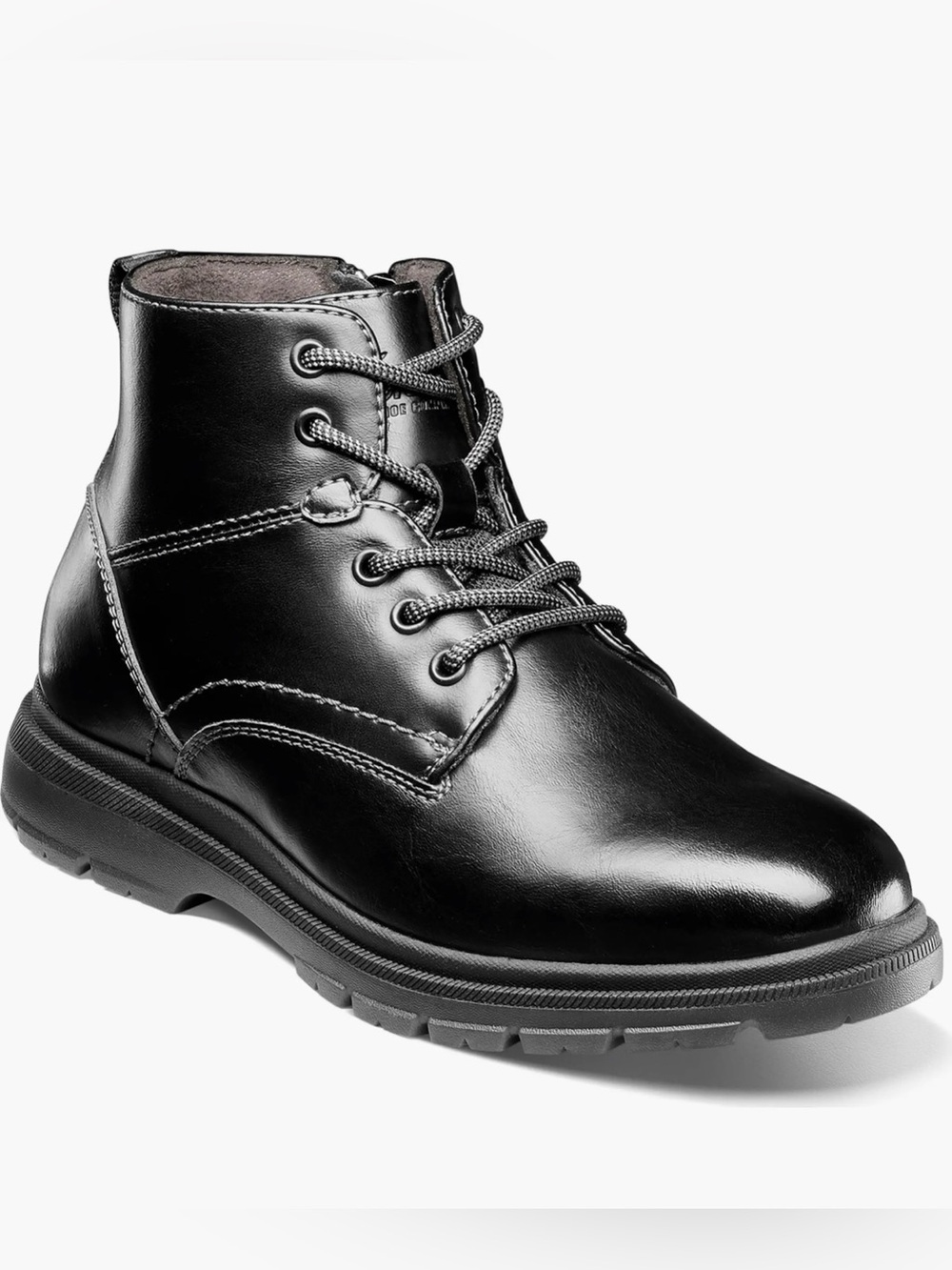 Florsheim Lookout Jr. Boys Plain Toe Lace Up Boots in black size 3